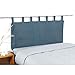 Produktbild COTE DECO Tete de lit matelassée Microfibre lavée MOJI 140x65 cm - Bleu denim