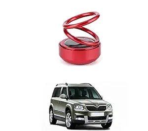 PRIKNIK Solar Energy Rotating Car Perfume with Long Lasting Organic Fragrance, Feel-Good Premium Car Air freshener Compatible with Skoda Yeti