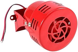 FDIT Horn Loud 12 V 110dB Elektroauto Lkw Motorrad Driven Brake Motor Air Raid Sirene Horn Alarm Laut 50er Jahre rot MEHRWEG VERPACKUNG