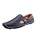 Produktbild Battnot Herren Lederschuhe Outdoor Wandern Schwarz Grau Blau Weiß, Männer Sommer Retro Mesh Atmungsaktive Hohle Rundkopfschuhe Rutschfeste Schuhe Halbschuhe Männlichen Freizeitschuhe übergrößen 38-48