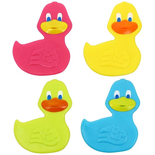 Promobo - Set - 4 Antiscivolo Bambino Ventosa Bagno Forma Divertente Anatra