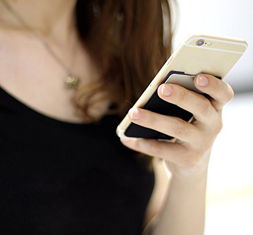 Universal Handy Kreditkarte Halter Aufklebbarer Brieftasche Hülle mit RFID Blockierung (Schwarz) - 4