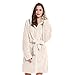 Produktbild DecoKing 36594 Bademantel L beige kurz Damen Herren Unisex mit Kapuze Morgenmantel Mikrofaser Steppung weich leicht kuschelig Microfaser Fleece cappuccino Sleepyhead