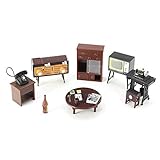 Spaß zu spielen VIDOO Miniatur-Puppenhausmöbel Set Nähmaschinen Telefon Für Familienrollen Spiel Spielzeug-Kit