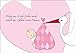 Produktbild Schöne Babykarte (Mädchen)/ Glückwunschkarte zur Geburt mit Baby Girl und Storch: Wenn aus Liebe Leben wird, erhält das Glück einen Namen. • auch zum direkt Versenden mit ihrem persönlichen Text als Einleger.