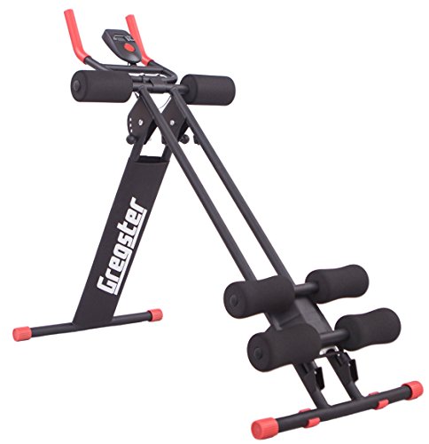 Gregster AB Plank Bauchtrainer mit Trainingscomputer, 4-facher Schwierigkeitsgrad, zusammenklappbar