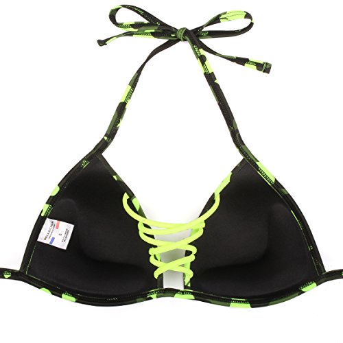 RELLECIGA Damen Bademode Push-up Triangel Bikini Brasil Style Criss Cross Bow Bottom - 5