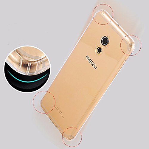 Meizu Pro 6       ShockProof       Carcasa Suave TPU ultra Resistante y Ultra transparente con esquinas antigolpes       Calidad superior       transparente