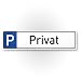 Produktbild Parkplatz Schild Privat (Nummernschild, 40 x 10cm), Hinweisschild Privatparkplatz, Privatgrundstück, Parkplatzschild Reserviert - Parkplatz freihalten, vermietet, Parkverbot für Falschparker
