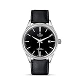 Tudor Style Herren-Armbanduhr 41mm Armband Leder Schwarz Automatik M12700-0006