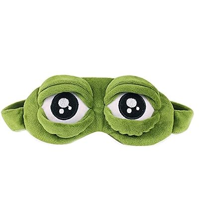 Rameng Drôle Oeil de Grenouille Masque des Sommeil pour Dormir pour Femme Homme Enfant, Idéal Pour Insomnie et Voyage