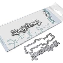 Karten-Kunst Stanzschablone „Herzlichen Glückwunsch“ – Elegante Schrift, 8,3 X 4,4 Cm