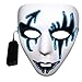 Produktbild samLIKE Halloween LED Masken, Horror LED Leuchten Maske für Erwachsene Einheitsgröße, perfekt für Fasching, Karneval und Halloween, Einstellbare Sprachsteuerung, für Herren und Damen ( Blau)