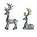 Produktbild Sunlera 1 Paar Auto-Innendekoration Harz Glück Deer Schmuck Startseite Simulation nettes Auto Ornament Elk Crafts