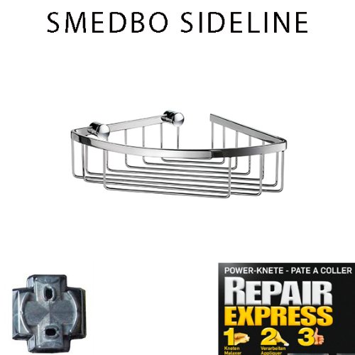 Preisvergleich Produktbild Smedbo Sideline Design Eckseifenkorb At.DK2021 OHNE BOHREN. NUR KLEBEN