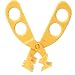Baby Food Scissors, Rasse® Versatile Food Cutter for Babies Supplementary Food Crushing Clamp Portable Food Shearer (Yellow)