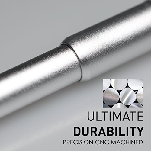 Ztylus Slim Apple Pencil Metal Case: Retractable Tip Protection, Aircraft Grade Aluminum, Built-in Clip, Cap Holder for iPad Pro Apple Pencil (Silver) - 2