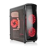 Caja CPU L-link KAZUMI - Caja ATX con 4 Ventiladores y Ventana, Color Negro