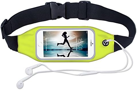 RAINYEAR Fanny Pack Running Belt Waterproof Pouch Runner Waist Pack Bag Fitness Belt for iPhone 7/7Plus/6 Plus/6s Plus/6/6S Sumsung Galaxy, Women and Men Sports Running Jogging Walking Hiking Camping(Green)