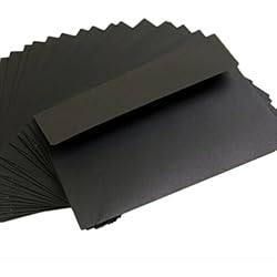 Chytaii 10pcs Sobre de Papel para Regalo Foto Tarjeta Postal Bolsa de Carta Papel para Invitación Tarjeta de Regalo Tarjeta de Felicitación 17.5 x 12.5 CM Negro