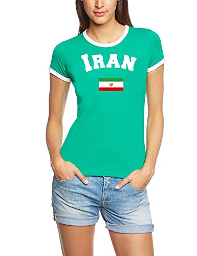 Coole-Fun-T-Shirts Iran T-Shirt Damen Green, Gr.M