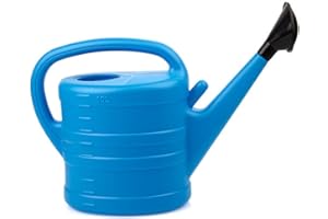 CLUB_49 Arrosoir 10 l | 8 L | 5 L | 3 L | 2 L | 1 L | 0,9 l - Arrosoir de jardin pour fleurs de jardin - 2 couleurs : bleu/vert/rouge/jaune/rose (bleu, 10 l)