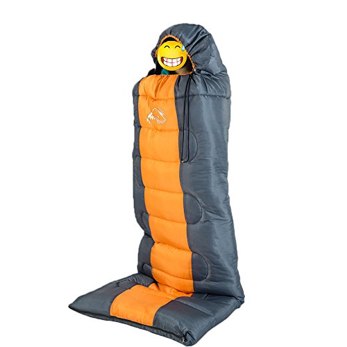 Docooler Schlafsack Herbst Winter Umschlag Mit Kapuze Außen Reisen Camping Wasserdicht Thick - 3