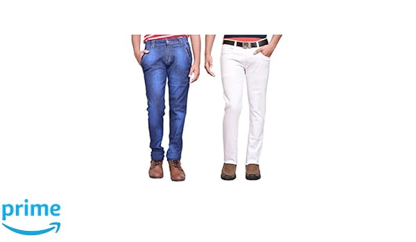 Buy British Terminal Denim Fancy Stretchable Slim Fit Cotton Blue