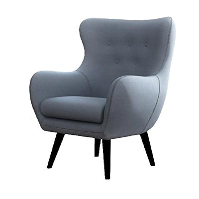 Générique Viborg fauteuil scandinave en tissu bleu
