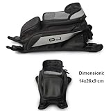 ESCHREIBUNG UND PRODUKTEIGENSCHAFTEN: MARKE OJ COD. M167 UNIVERSELLE BEFESTIGUNG MIT UNTERSTÜTZTEN RIEMEN - Universelle ROOKIE-Tasche aus Polyester für Tanks mit verstellbarem Riemenbefestigungssystem - Transparentes Fenster für Touchscreen - In einen Rucksack verwandelbar - Wasserdichte Scharniere - Außentaschen - Innentaschen - Starre Kunststoffeinlage zur Strukturierung - Rutschfester Boden - Einhakschutz - Wasserdichte Abdeckung enthalten - Reflektierende Einsätze - Abmes