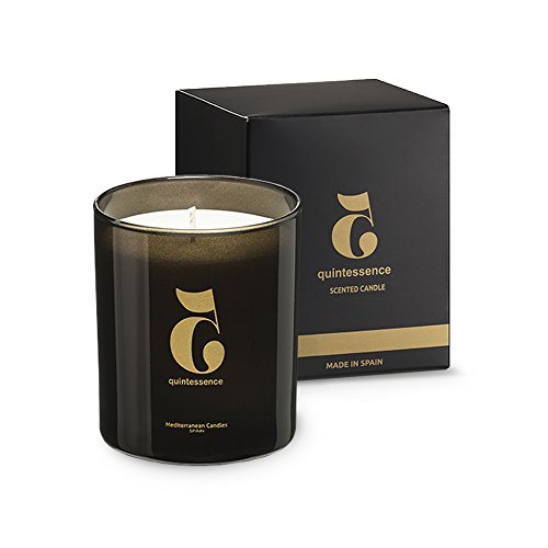 Mediterranean Candles Velas Aromáticas Decorativas, Cera, Negro, 8X8X9