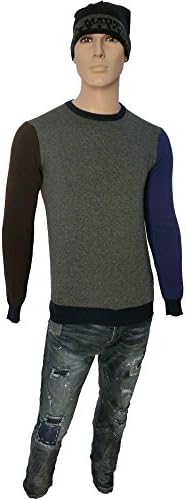 Men's sweater MQJ 0856 16020 - Crew-neck man 30% wool 35% viscose 5% cashmere 30% polyamide made in italy, grey M