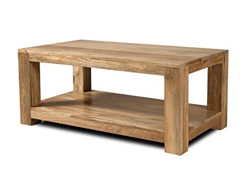 Light Mango Small Coffee Table - Solid Indian Wooden Living Room Furniture