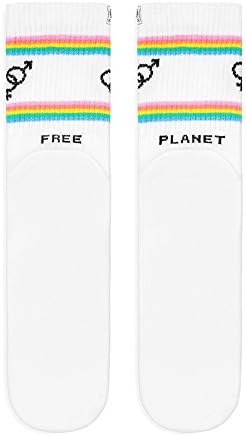 4LCK Colorful socks (UK (W): 8 - 11.5, Free Planet Socks)