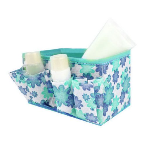 Preisvergleich Produktbild TPulling Tasche Bright Make-up Kosmetik Aufbewahrungsbox Organizer Faltbare Stationäre Container (Blau)