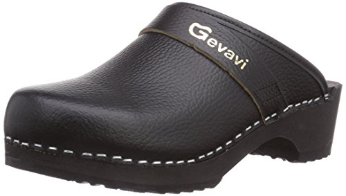 Gevavi Kent HERENMUIL ZWART 42, Zuecos Unisex Adulto, Schwarz 00, EU