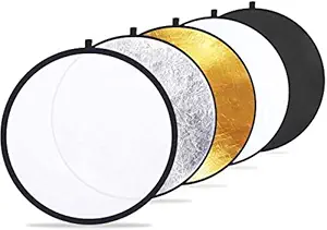 VIBLITZ Reflector 42-inch / 107 cm 5 in 1 Collapsible Multi-Disc Light Reflector with Bag - Translucent, Silver, Gold, White and Black(reg)