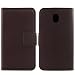 Produktbild Gukas Echt Leder Tasche Für Samsung Galaxy J7 Pro J730FD 2017 5.5" Hülle Lederhülle Handyhülle Handy Flip Brieftasche mit Kartenfächer Schutz Protektiv Genuine Premium Case Cover Etui (Dark Braun)