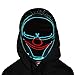 Produktbild Weihnachts Horror Maske, Prom EL Kaltlicht Glühen, Cocktail Party Requisiten Trolling Dance LED Glow Maske, Beleuchtet Für Rollenspiele Halloween Holiday Party