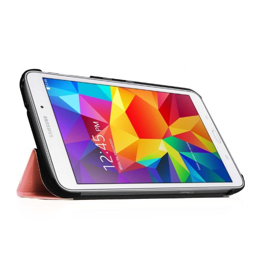 Fintie Samsung Galaxy Tab 4 8.0 Hülle Case – Ultra schlank superleicht Ständer Smart Shell Cover Schutzhülle Etui Tasche mit Auto Schlaf / Wach Funktion, Pink - 4