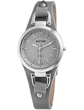 Raptor Damenuhr mit Lederband Analog Grau 197821500063