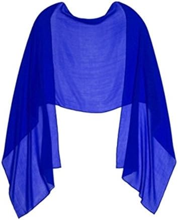 Royal Blue Chiffon Wrap Stole Ideal for Evening Wear, Wedding, Parties, Bridesmaid, Bridal Wear or Bride or Prom Proms (200cm *75cm,)