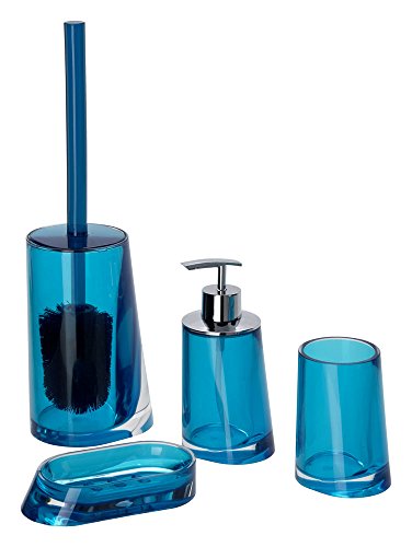 WENKO 20229100 Seifenspender Paradise Petrol, Fassungsvermögen 0.24 L, Kunststoff – Acryl, 8 x 16.3 x 6.6 cm, Petrol - 2
