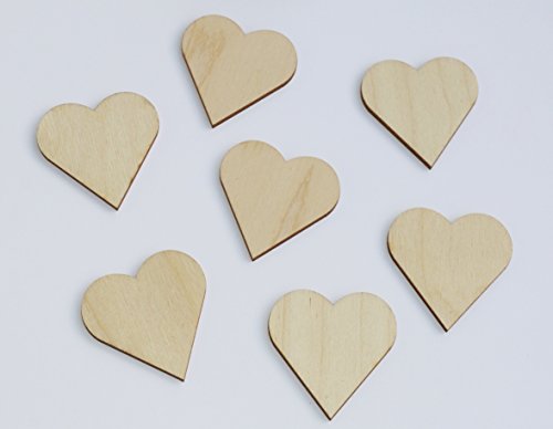 50 Stk Holzherzen 5cm natur Herz Holz Tischdeko Hochzeit Streuteile Tischkarten Holzherz Tischschmuck Basteln