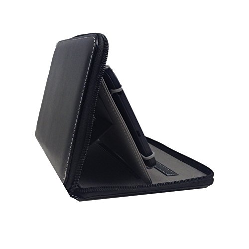 Multimedia Tablet Tasche für Medion Lifetab S10351 (MD 99666) LTE Schutz Hülle Etui + Touch Pen – 10.1 Zoll Schwarz Reißverschluss 360? - 3