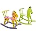 Wooden Rocking Horse Animal Chair Childrens Toddler (Green (NO:H814))