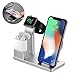 Produktbild ATpart Kabelloses Ladegerät, Aluminium Ladestation 4-in-1 Ladestation Halter Adapter für Apple Watch/AirPods/iPad/abnehmbares kabelloses Apple Ladegerät