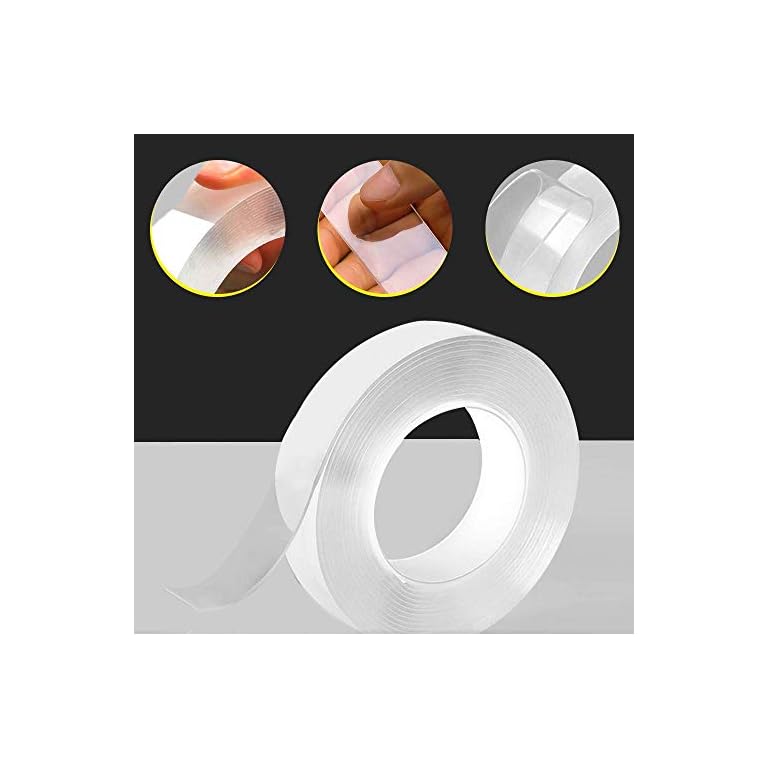 Breewell Double Sided Adhesive Tape, Transparent Strong Adhesive