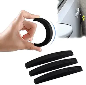 Glaceon 4pcs Car Door Protection Edge Protective Strips Bumper Guard Anti-Collision Protector Rubbers for Universal Car Use || 4 Pcs ||