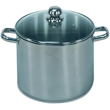 Edelstahl-Topf + Glasdeckel INDUKTION 15 Liter Kochtopf